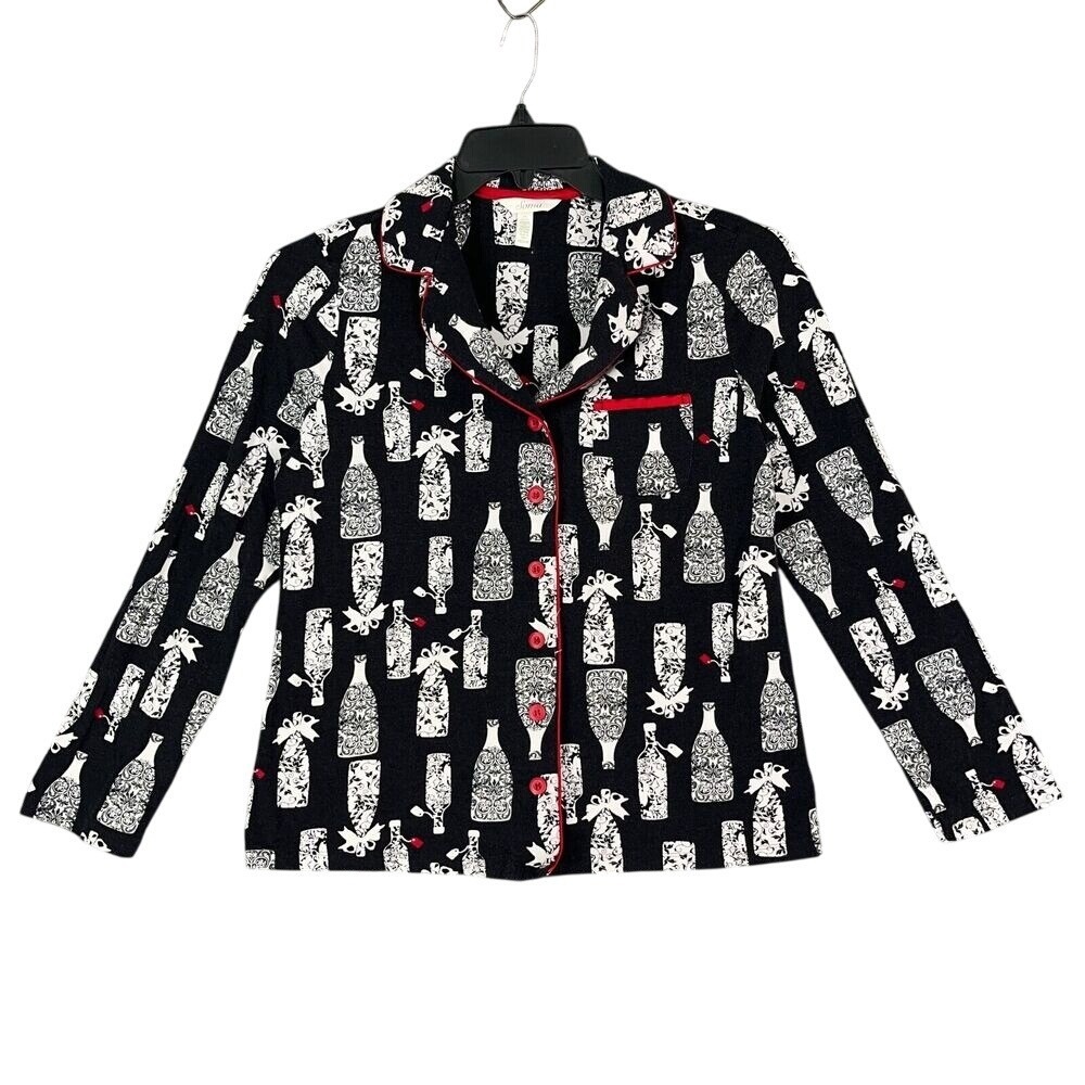 Soma Pajama Shirt Patterned Comfort Loungewear Softcore Cozycore Womens Medium‎